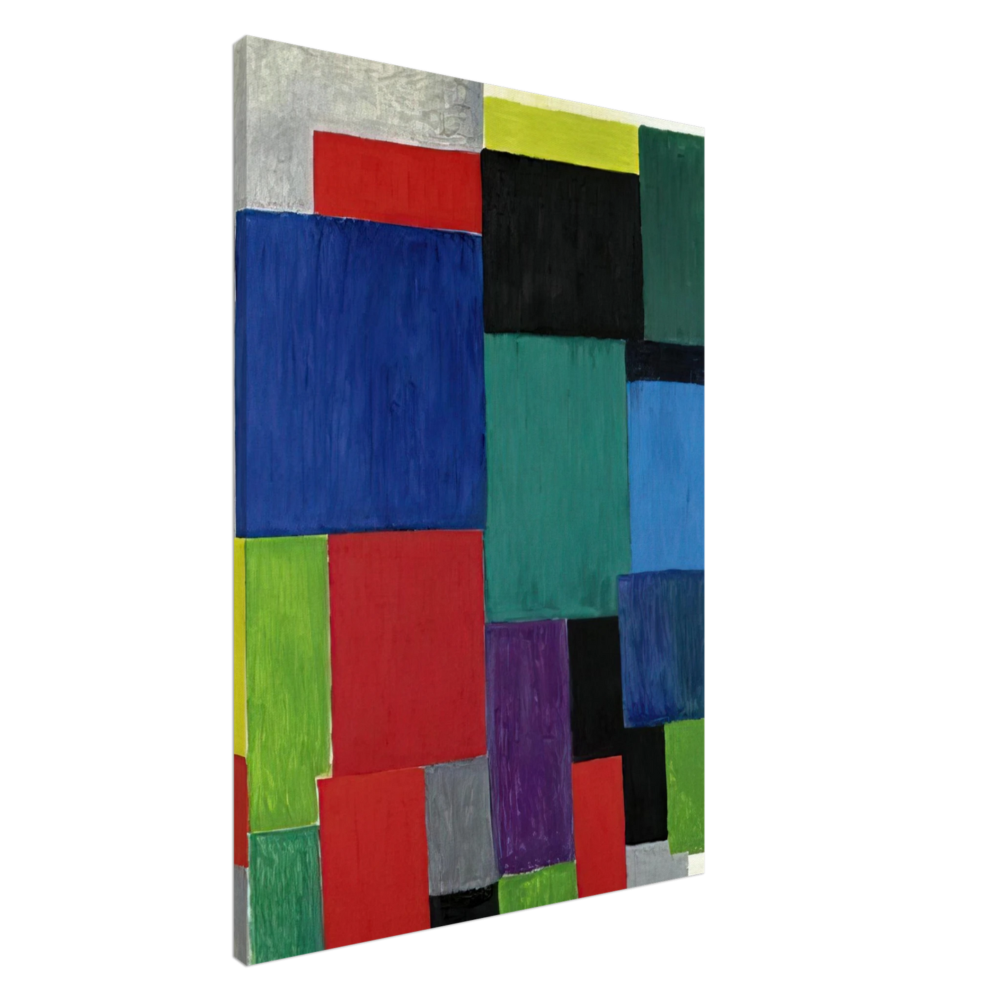 Sonia Delaunay - COLOR RHYTHM 1967 Canvas - 20x30 cm / 8x12 inches-canvas