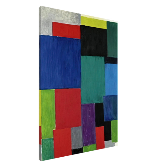 Sonia Delaunay - COLOR RHYTHM 1967 Canvas - 20x30 cm / 8x12 inches-canvas