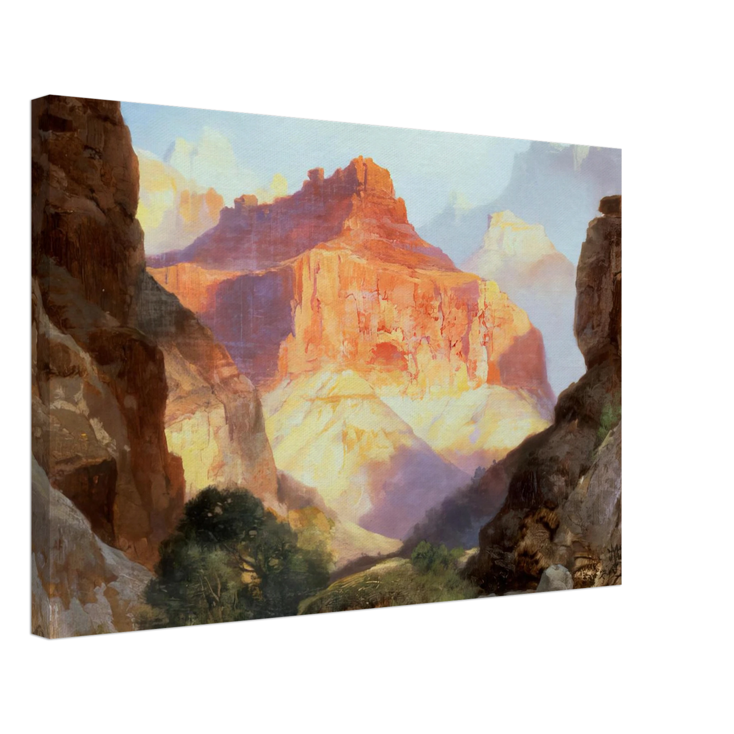Thomas Moran - Under the Red Wall Canvas - 40x60 cm / 16x24 inches-canvas