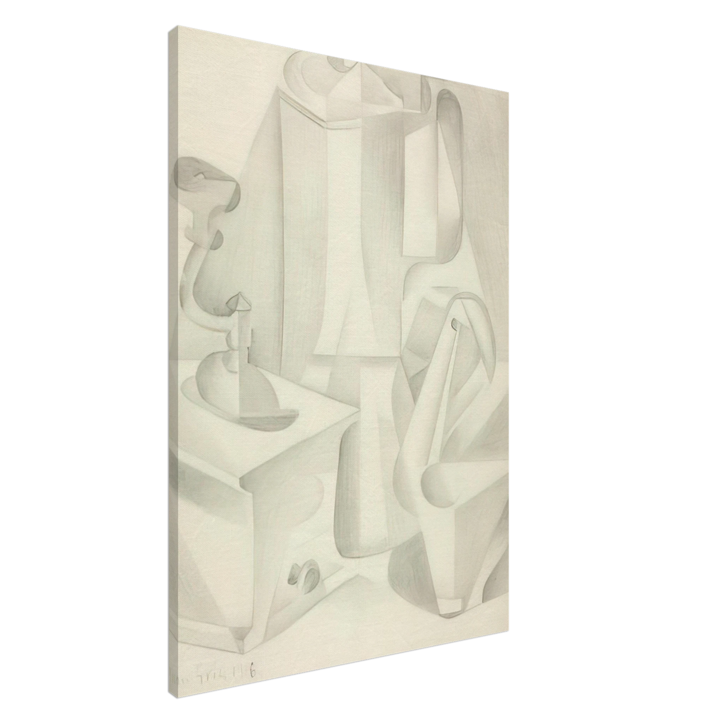 Juan Gris - STILL LIFE WITH COFFEE MILL 1916 Canvas - 20x30 cm / 8x12 inches-canvas