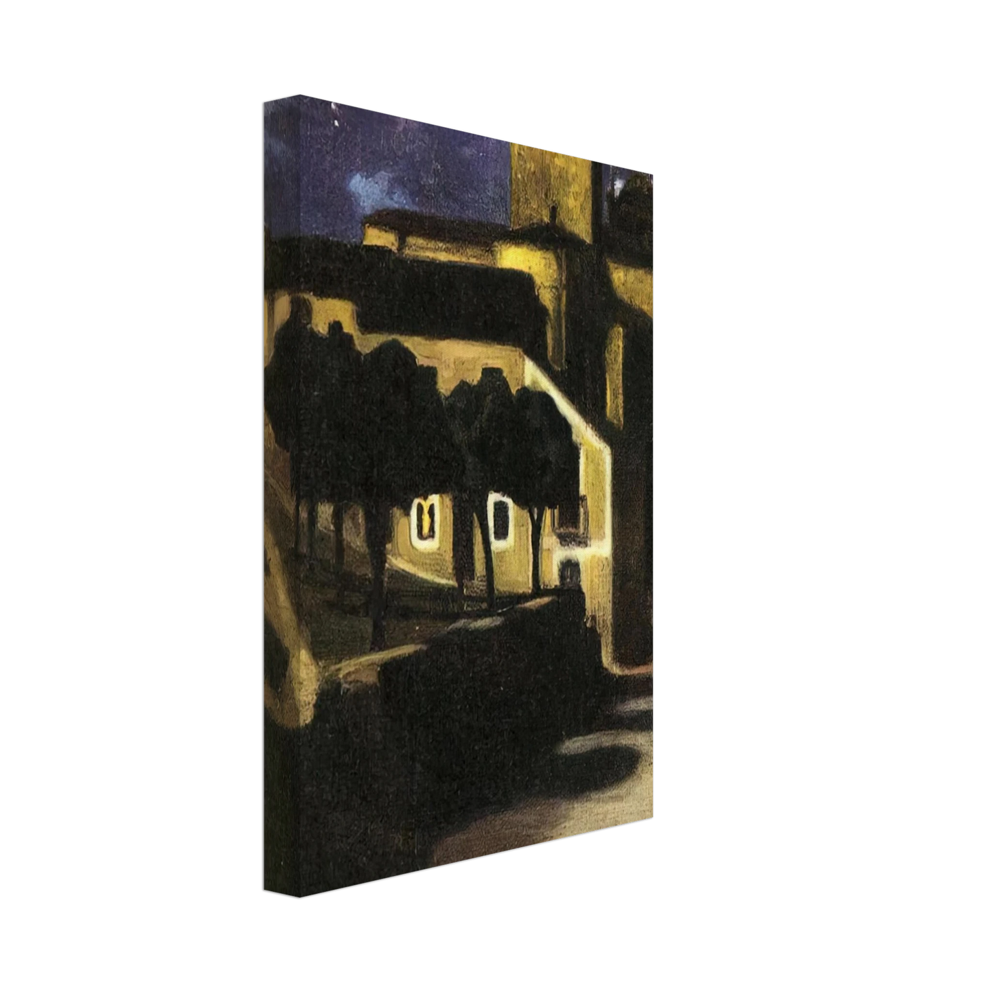 Diego Rivera - NIGHT SCENE IN AVILA 1907 Canvas - 40x60 cm / 16x24 inches-canvas