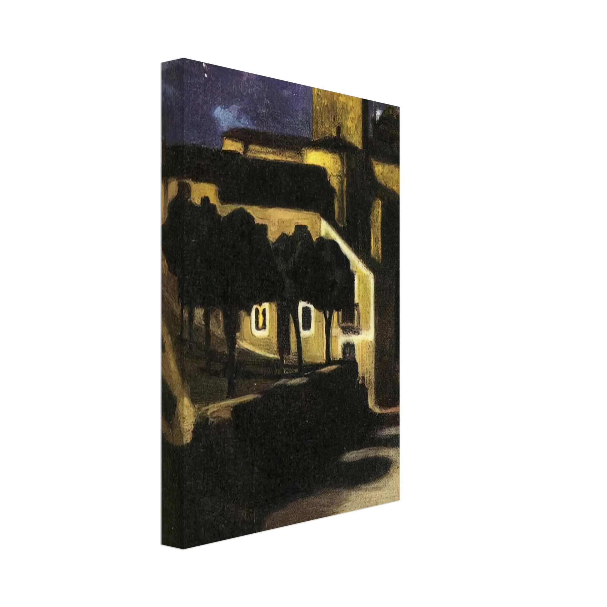 Diego Rivera - NIGHT SCENE IN AVILA 1907 Canvas - 40x60 cm / 16x24 inches-canvas