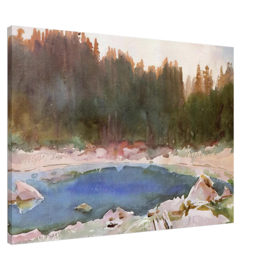 John Singer Sargent - Lake in the Tyrol Canvas - 20x30 cm / 8x12 inches-canvas
