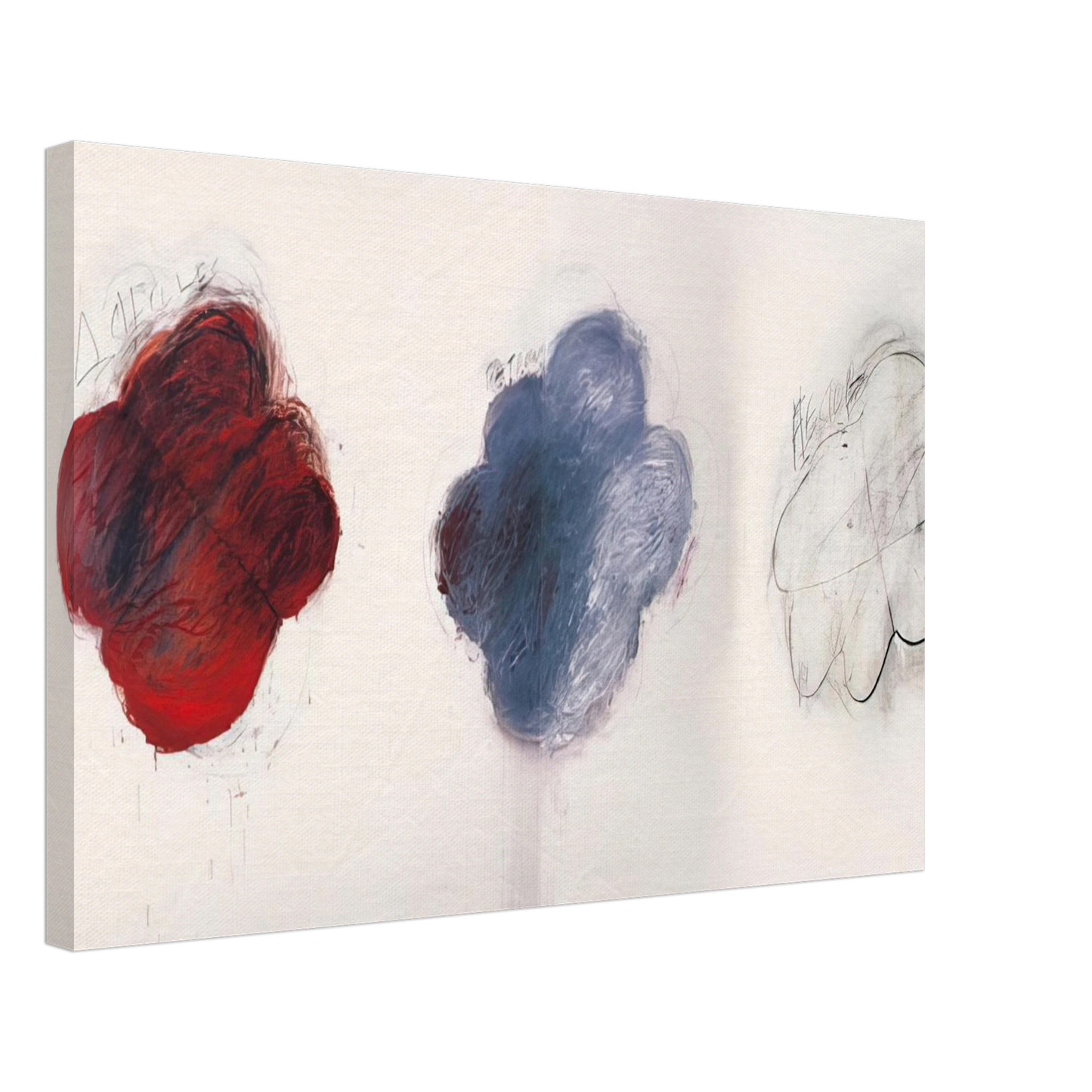 Cy Twombly - Fifty Days at Iliam. Shades of Achilles, Patroclus, and Hector Canvas - 40x60 cm / 16x24 inches-canvas