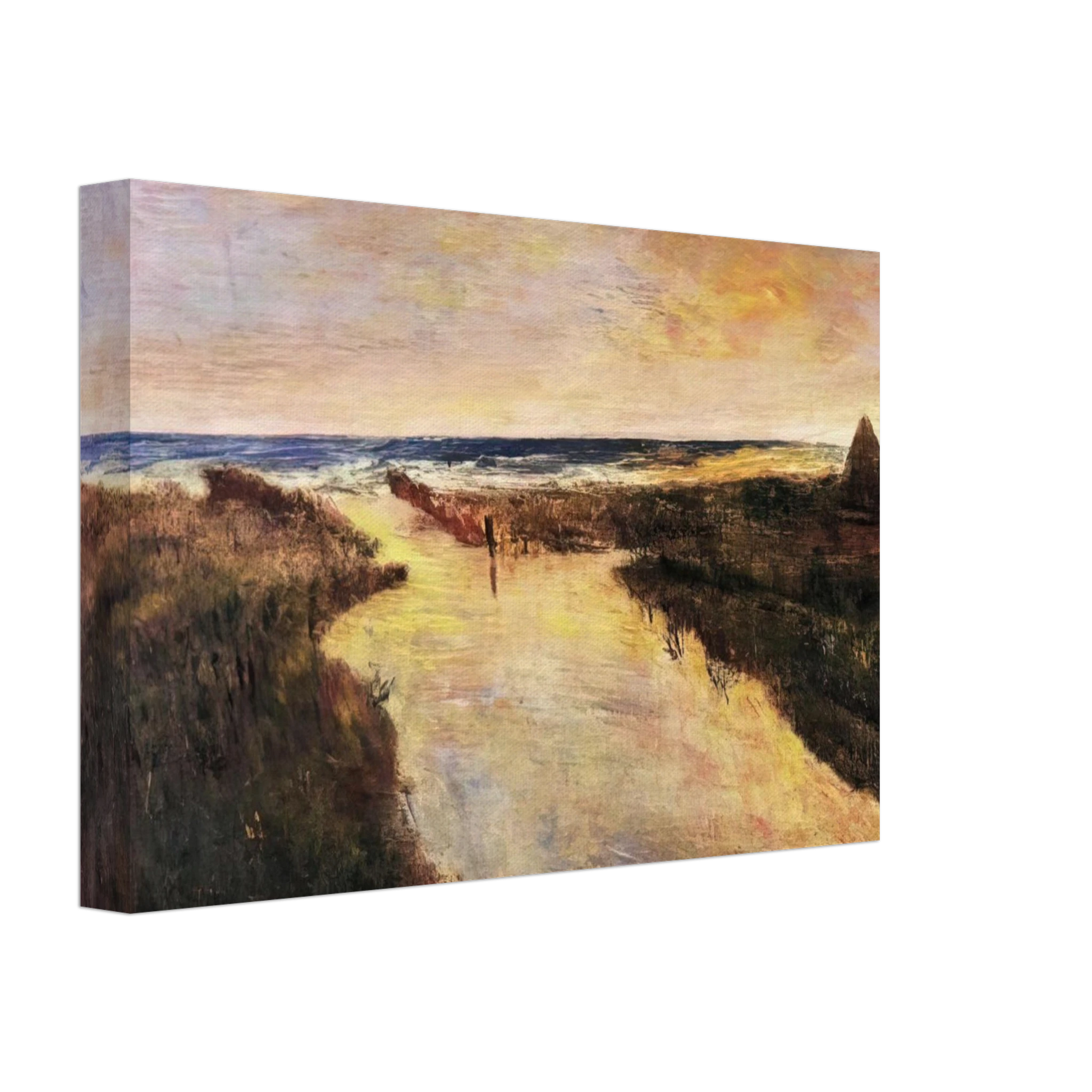 Carlo Carra - FOCE DEL CINQUALE 1928 Canvas - 70x100 cm / 28x40 inches-canvas