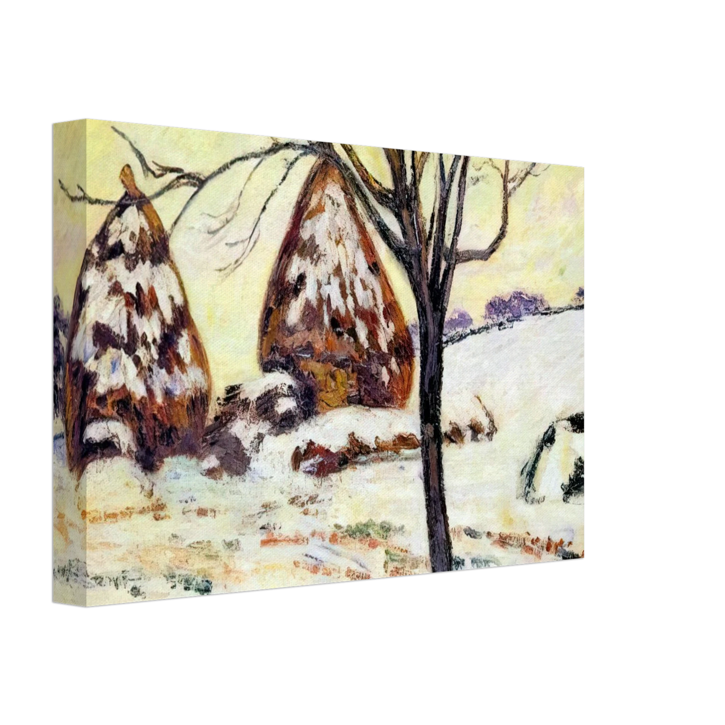 Armand Guillaumin - Effts de neige a Palaiseau - 1883 Canvas - 40x60 cm / 16x24 inches-canvas