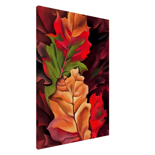 Georgia O'Keeffe - Autumn Leaves - Lake George, N.Y. Canvas - 20x30 cm / 8x12 inches-canvas