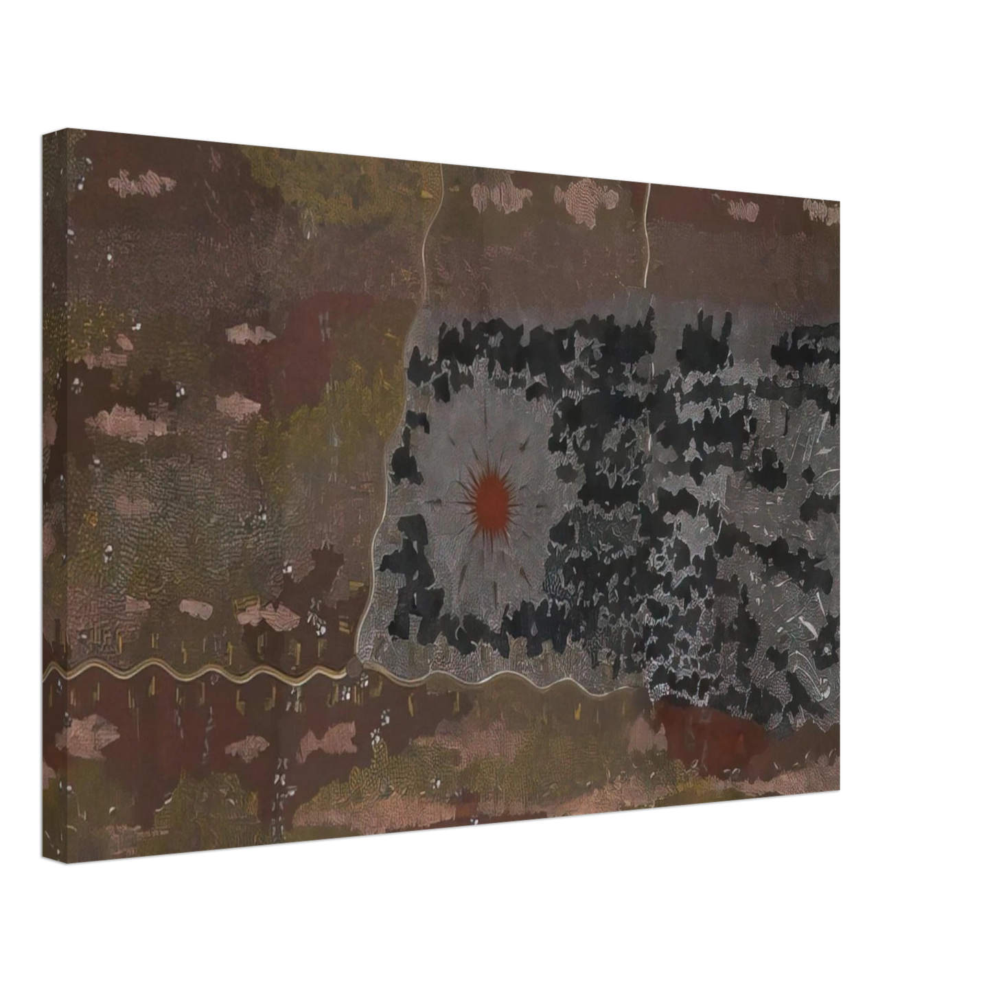 Clifford Possum Tjapaltjarri - Warlugulong - 1977 Canvas - 70x100 cm / 28x40 inches-canvas