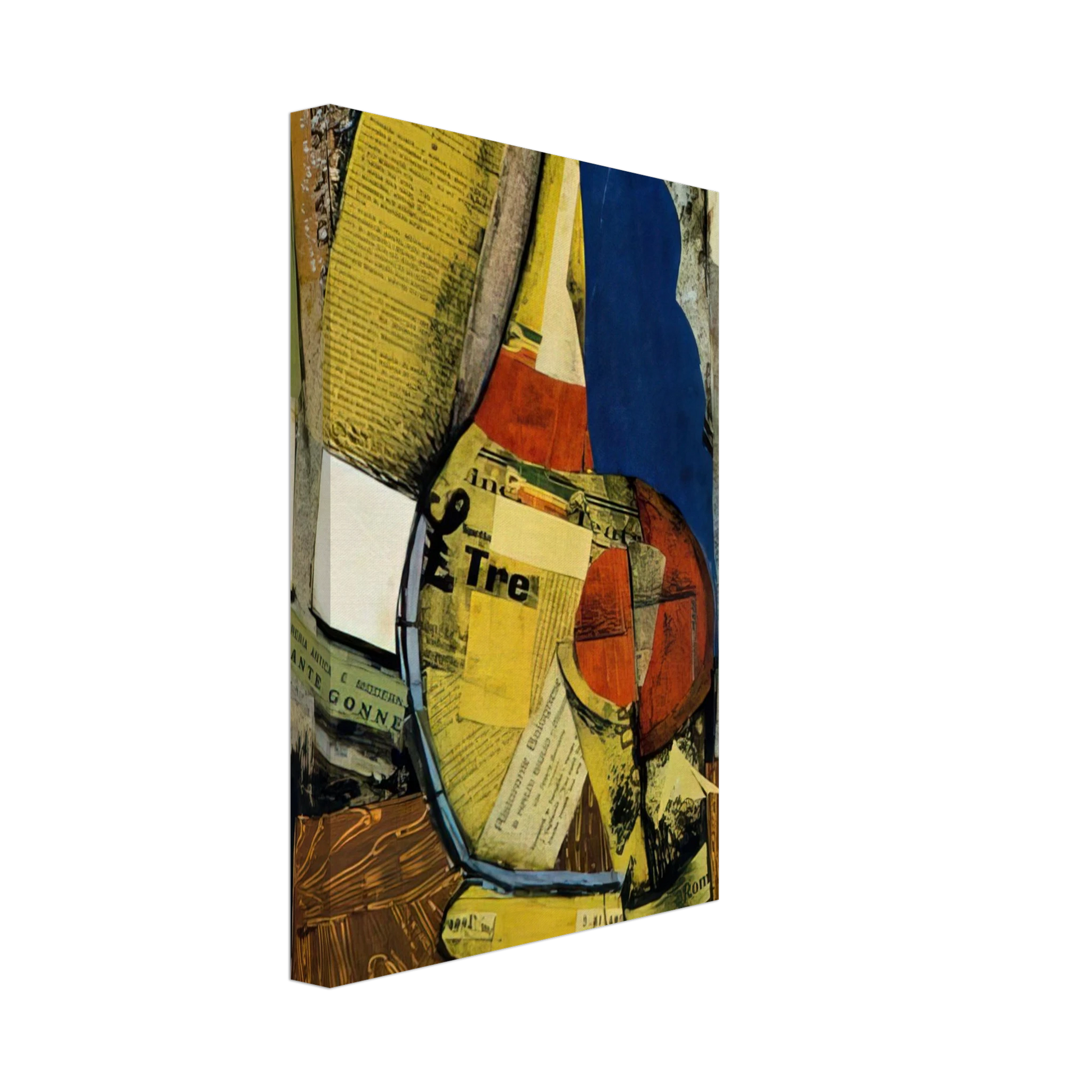 Carlo Carra - FIASCO E BICCHIERE Canvas - 70x100 cm / 28x40 inches-canvas