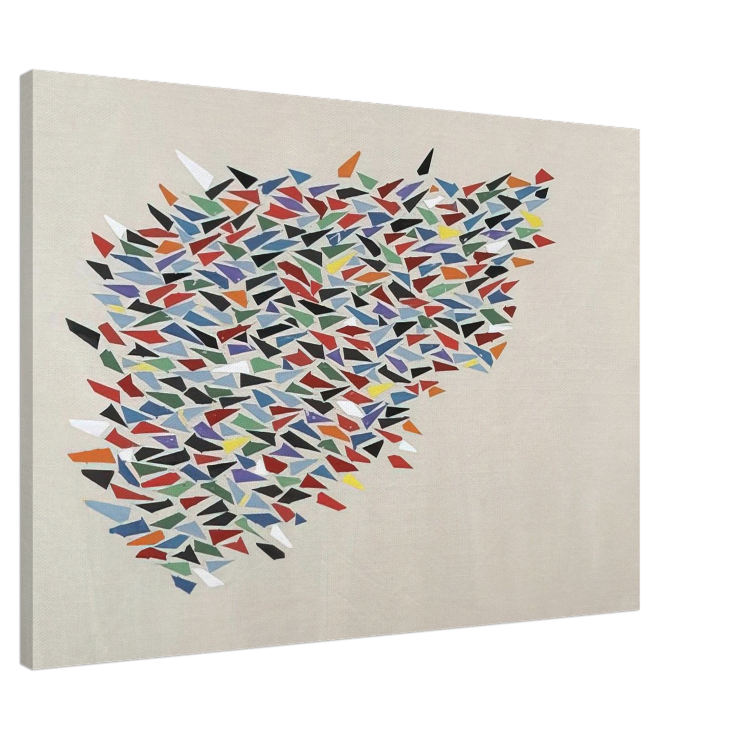 Robert Goodnough - Color Shapes on Gray - 1979 Canvas - 20x30 cm / 8x12 inches-canvas