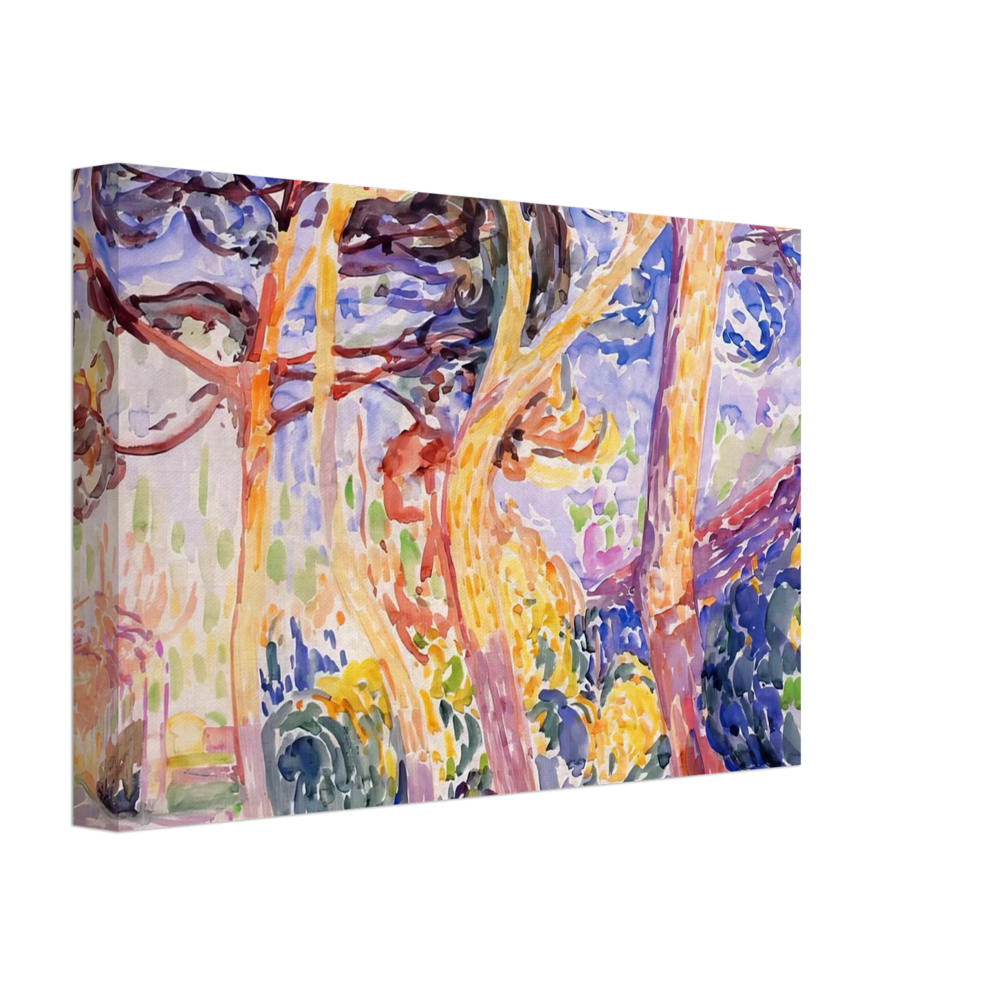 Henri-Edmond Cross - Under the Pines Canvas - 40x60 cm / 16x24 inches-canvas