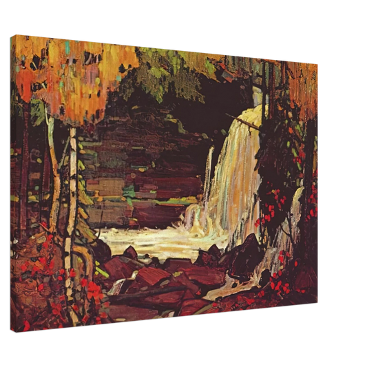 Tom Thomson - WOODLAND WATERFALL 1916 Canvas - 20x30 cm / 8x12 inches-canvas
