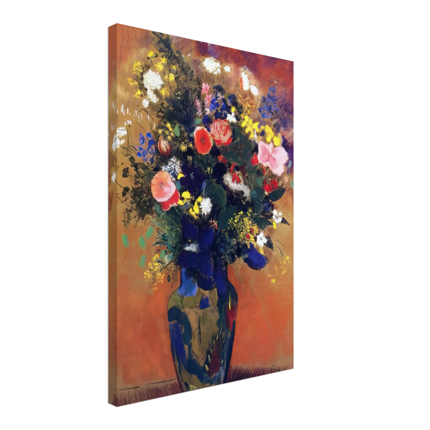 Odilon Redon - LARGE BOUQUET OF WILD FLOWERS Canvas - 70x100 cm / 28x40 inches-canvas