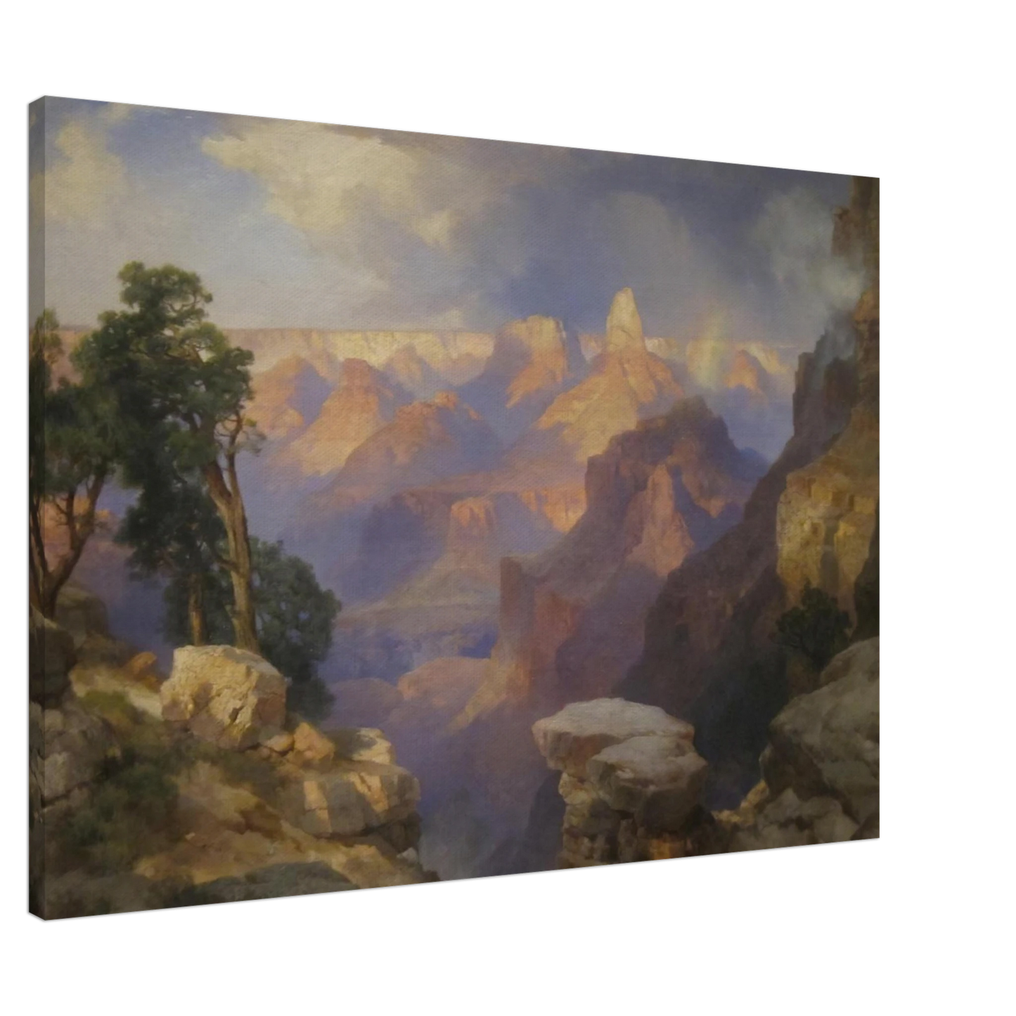 Thomas Moran - Grand Canyon with Rainbow Canvas - 20x30 cm / 8x12 inches-canvas