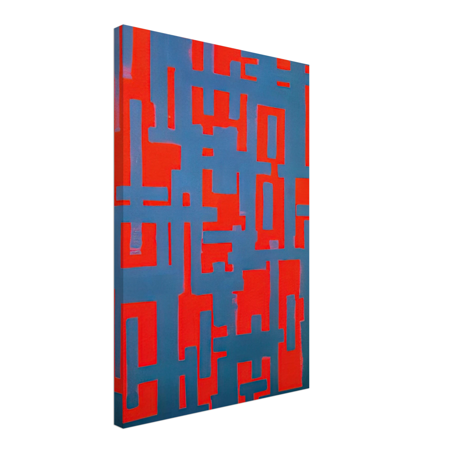 Ad Reinhardt - Untitled Red and Gray - 1950 Canvas - 70x100 cm / 28x40 inches-canvas