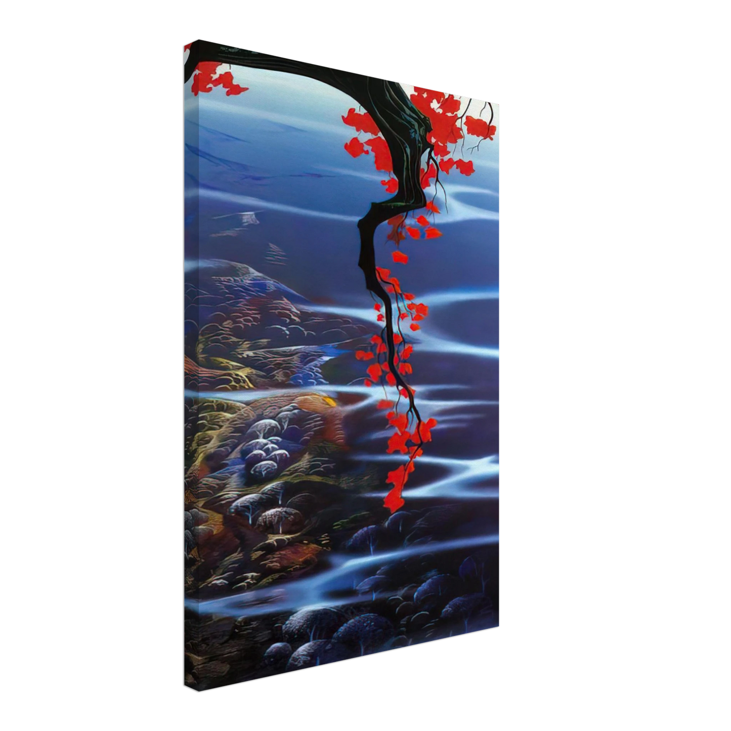 Eyvind Earle - Red Leaves Canvas - 70x100 cm / 28x40 inches-canvas