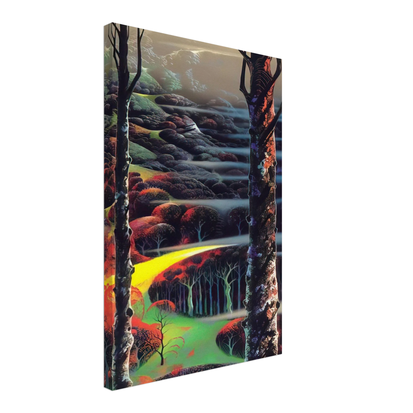 Eyvind Earle - A Touch of Autumn Canvas - 70x100 cm / 28x40 inches-canvas