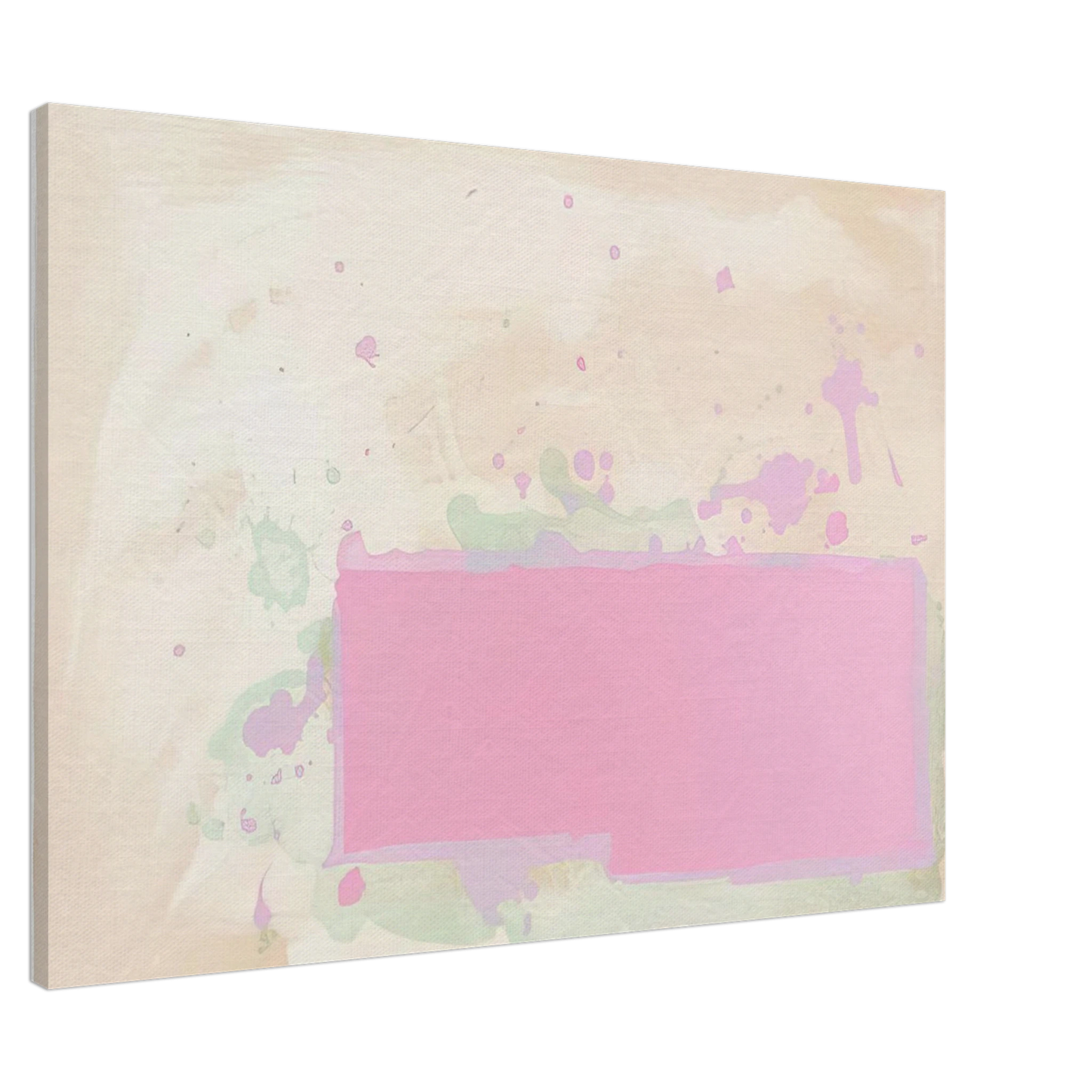 John Hoyland - Orange-Pink-Green - 1971 Canvas - 20x30 cm / 8x12 inches-canvas