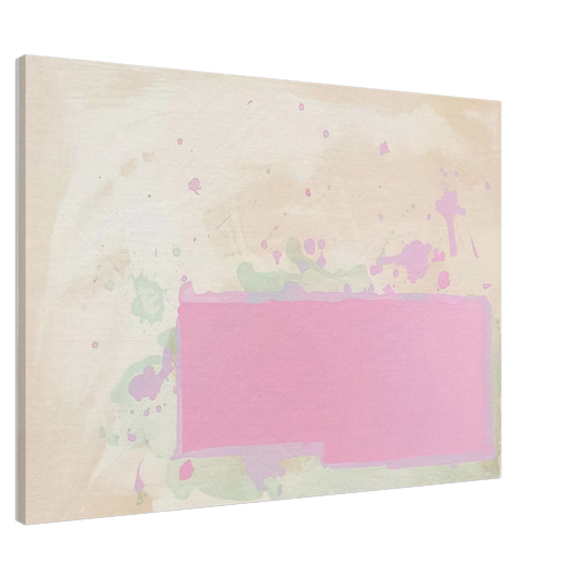 John Hoyland - Orange-Pink-Green - 1971 Canvas - 20x30 cm / 8x12 inches-canvas