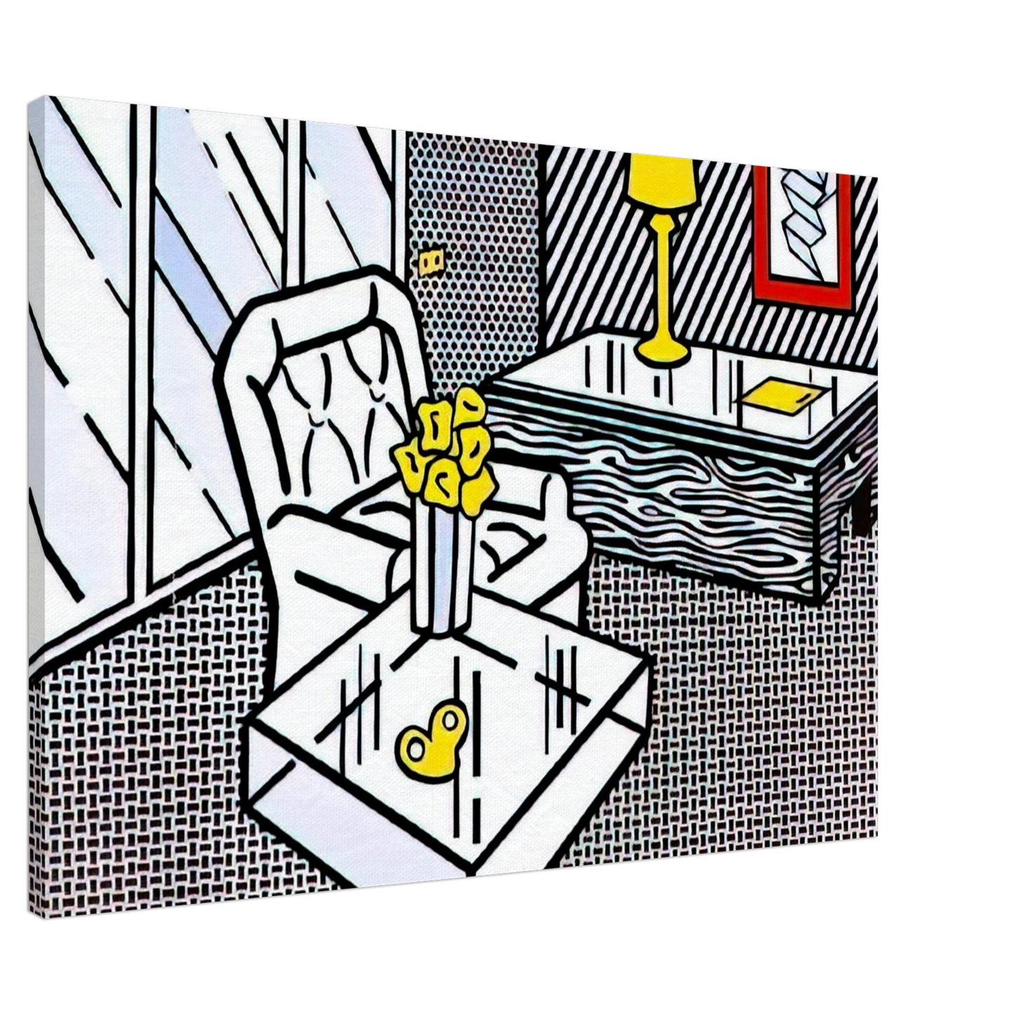 Roy Lichtenstein - THE DEN 1990 Canvas - 20x30 cm / 8x12 inches-canvas