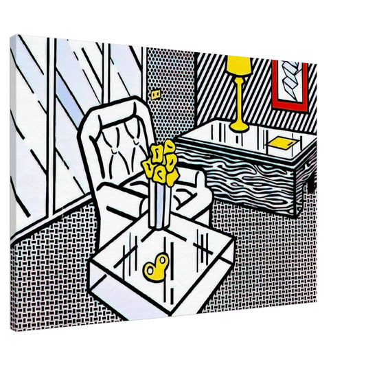 Roy Lichtenstein - THE DEN 1990 Canvas - 20x30 cm / 8x12 inches-canvas