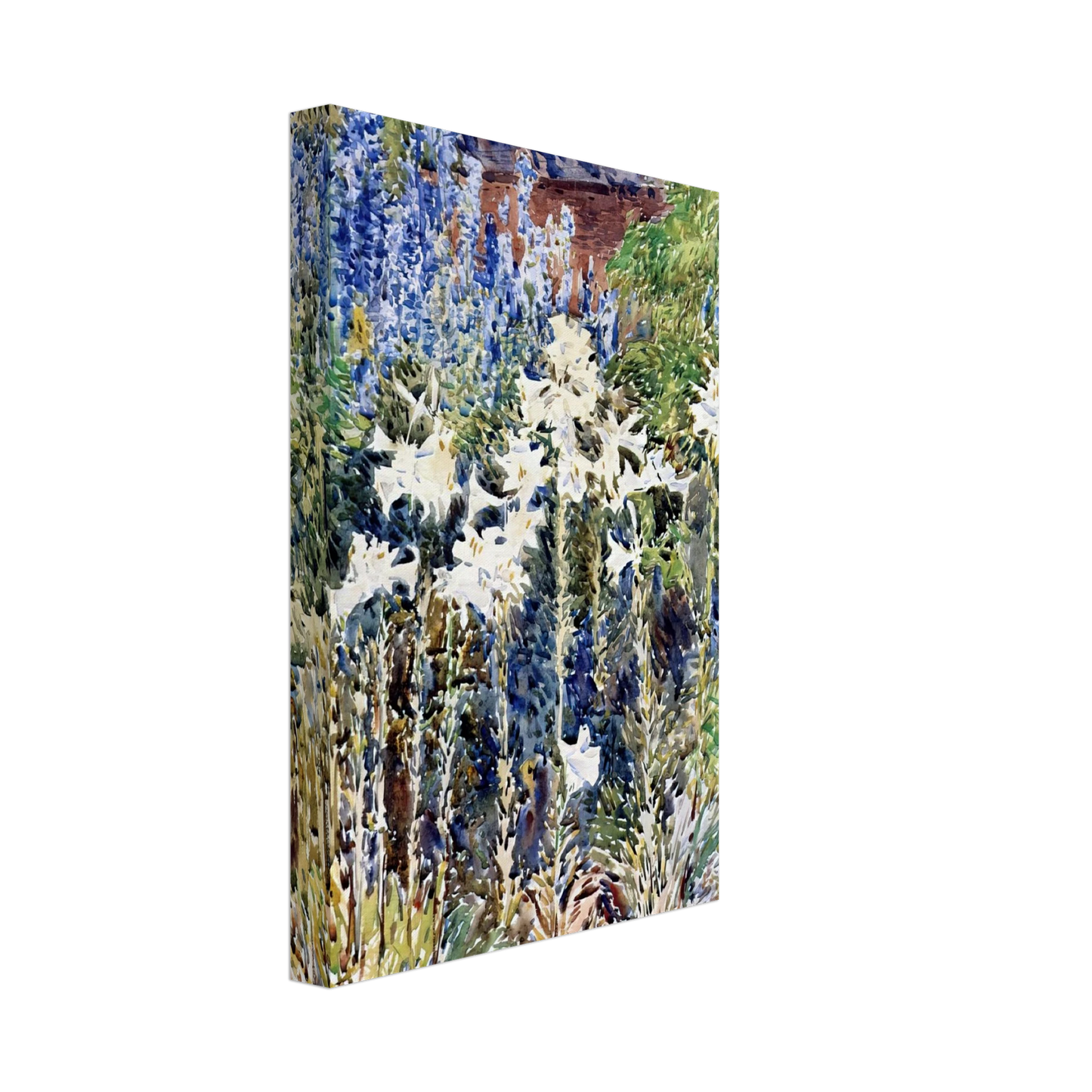 Childe Hassam - Flower Garden Canvas - 70x100 cm / 28x40 inches-canvas