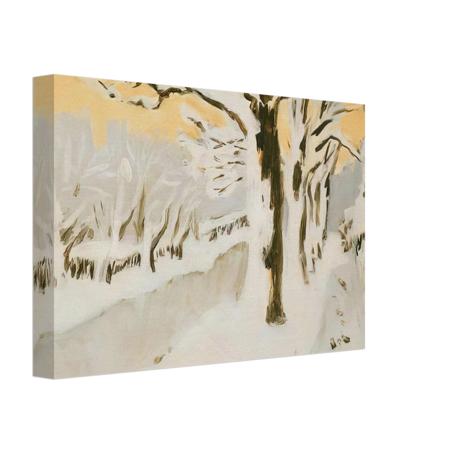 Fairfield Porter - LATE AFTERNOON SNOW 1972 Canvas - 40x60 cm / 16x24 inches-canvas