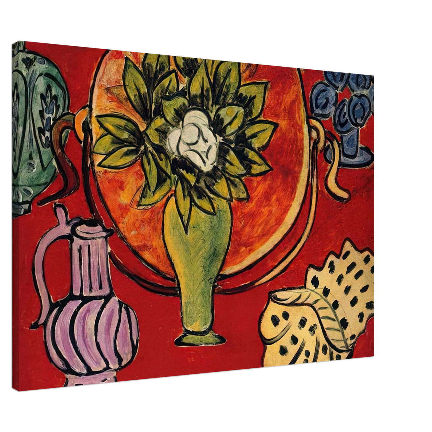 Henri Matisse - STILL LIFE WITH A MAGNOLIA 1941 Canvas - 20x30 cm / 8x12 inches-canvas