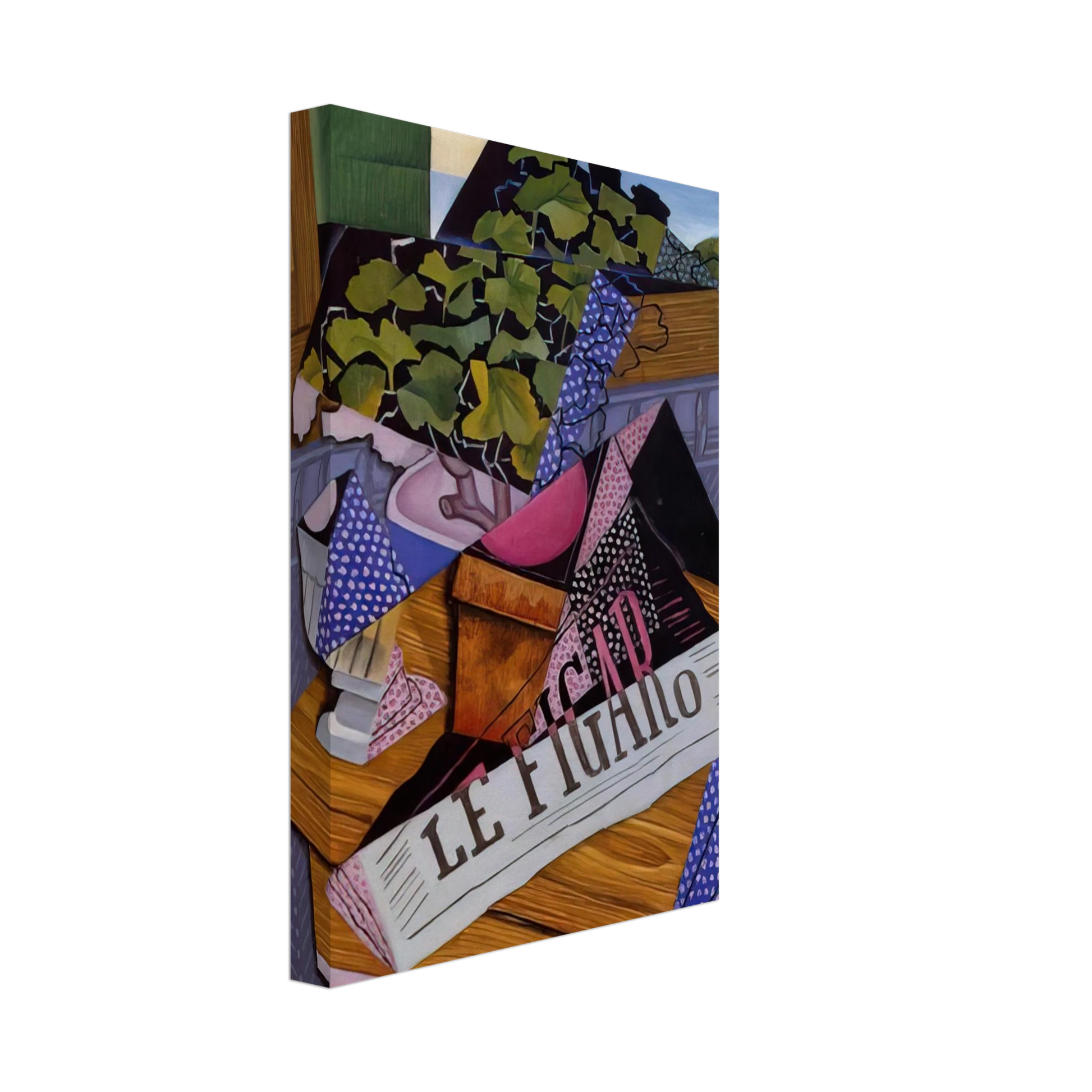 Juan Gris - A POT OF GERANIUMS 1915 Canvas - 70x100 cm / 28x40 inches-canvas