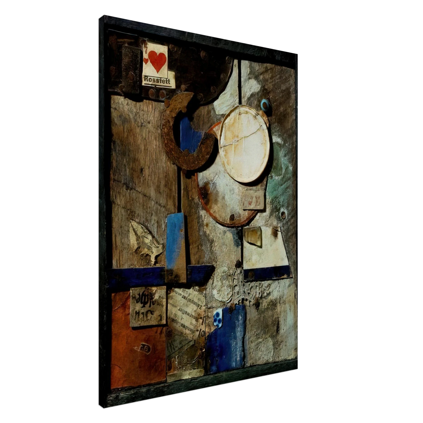 Kurt Schwitters - MERZBILD ROSSFETT 1919 Canvas - 20x30 cm / 8x12 inches-canvas