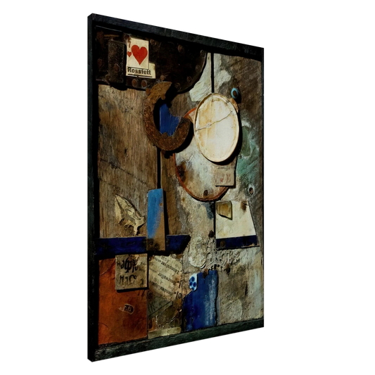 Kurt Schwitters - MERZBILD ROSSFETT 1919 Canvas - 20x30 cm / 8x12 inches-canvas