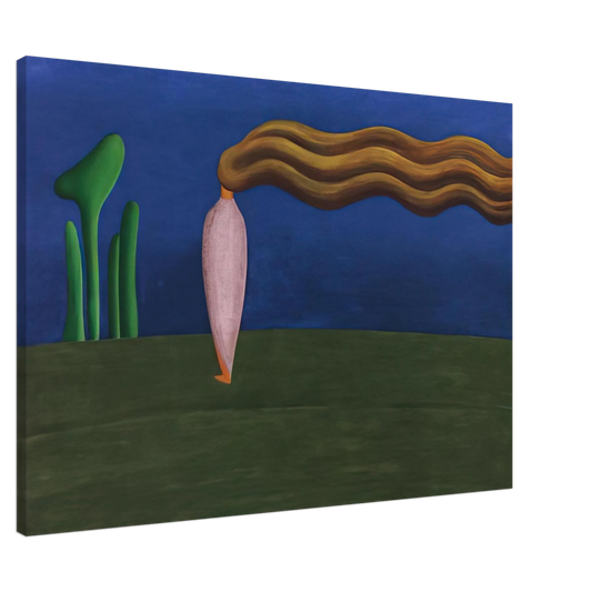 Tarsila do Amaral - Composition Lonely Figure Canvas - 20x30 cm / 8x12 inches-canvas