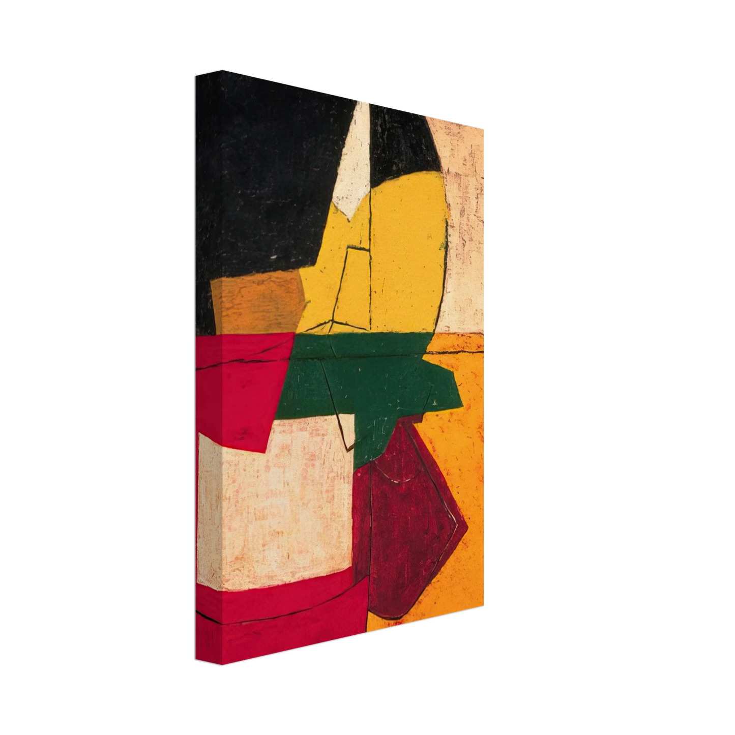 Serge Poliakoff - Composition abstraite aux traits - 1951 Canvas - 70x100 cm / 28x40 inches-canvas