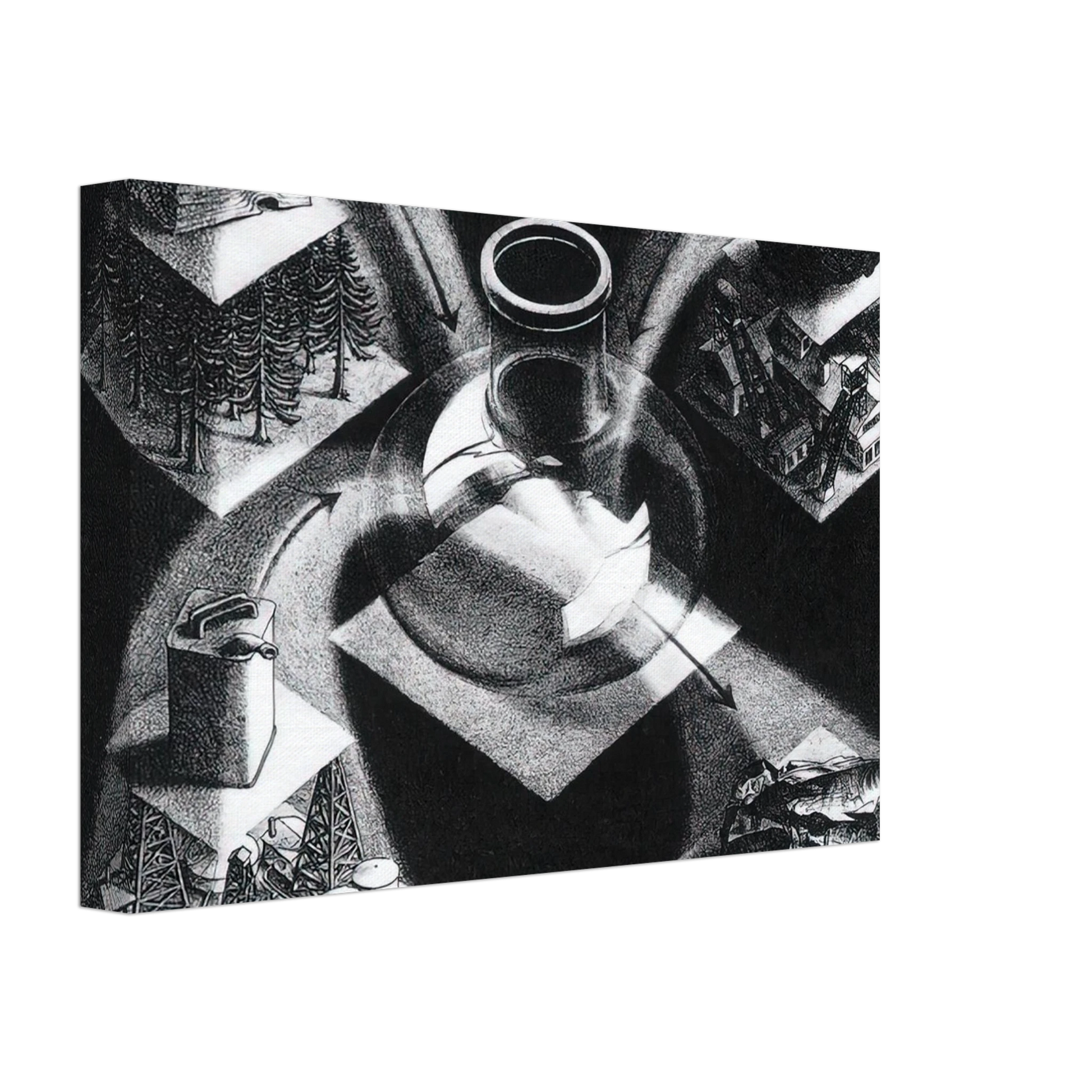 MC Escher - SYNTHESIS Canvas - 70x100 cm / 28x40 inches-canvas