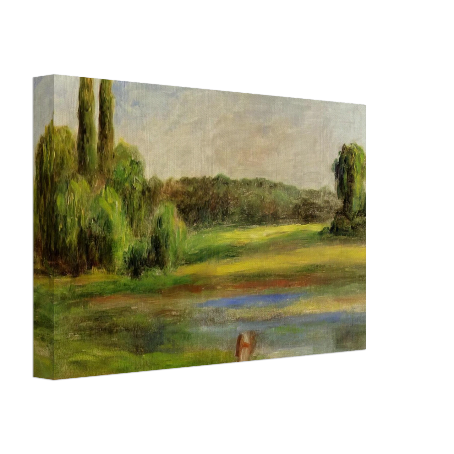 Pierre-Auguste Renoir - Landscape with Fence Canvas - 40x60 cm / 16x24 inches-canvas