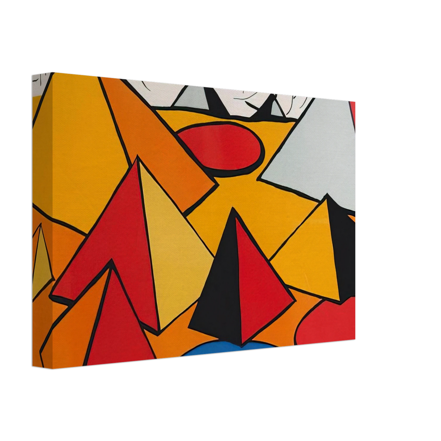 Alexander Calder - PRYAMIDS AND CLOUDS 1970 Canvas - 70x100 cm / 28x40 inches-canvas