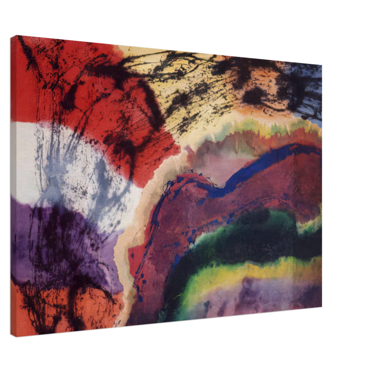 Ronnie Landfield - The Storm from Denver to the Bronx - 1970 Canvas - 20x30 cm / 8x12 inches-canvas