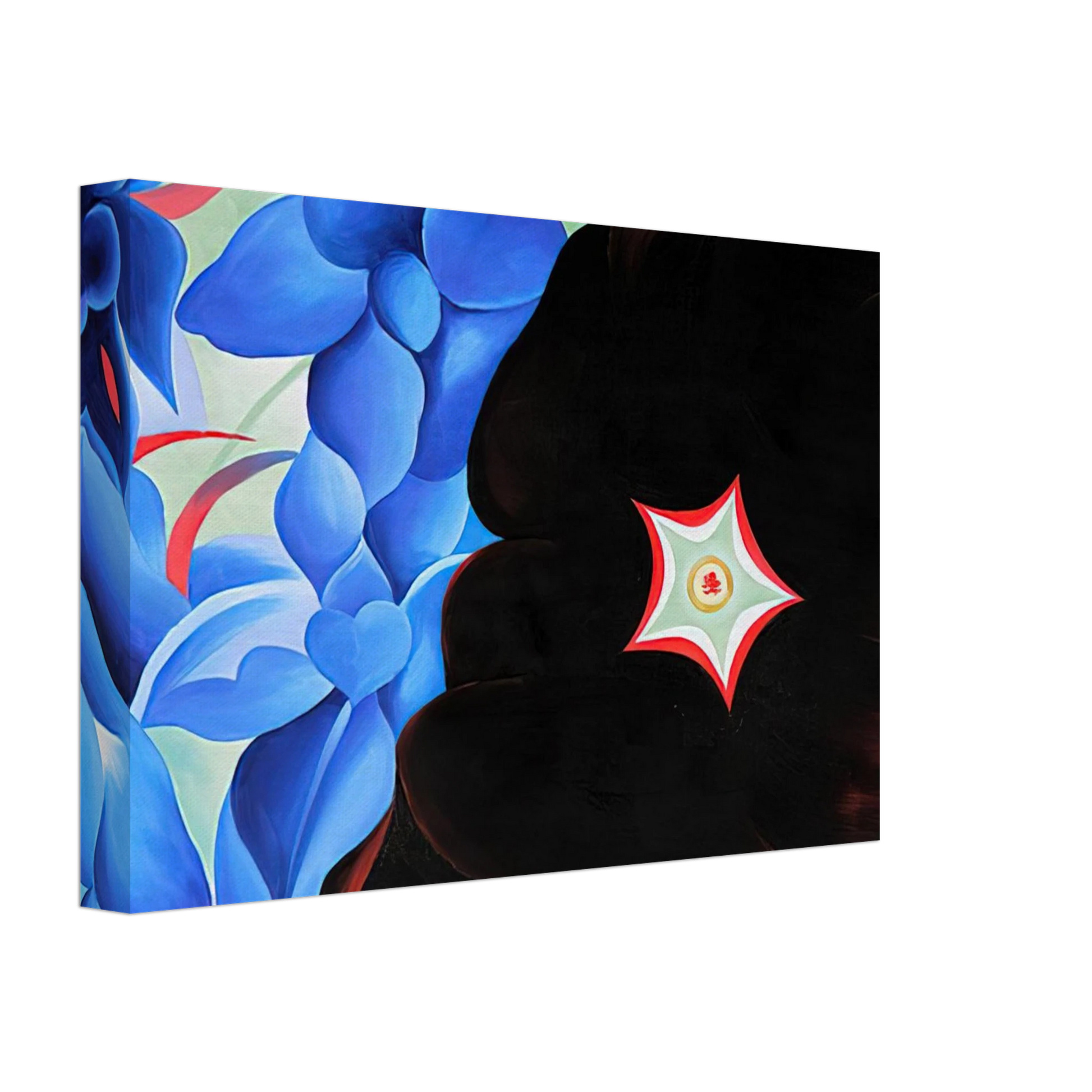 Georgia O'Keeffe - Black Hollyhock - Blue Larkspur Canvas - 70x100 cm / 28x40 inches-canvas