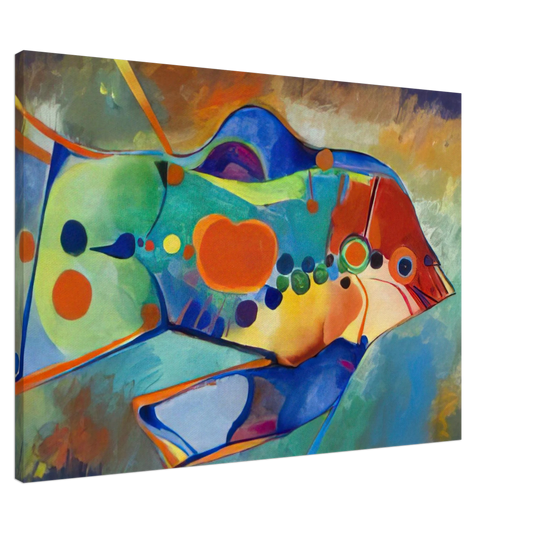 Aldemir Martins - Fish - Naive Art Primitivism Canvas - 20x30 cm / 8x12 inches-canvas