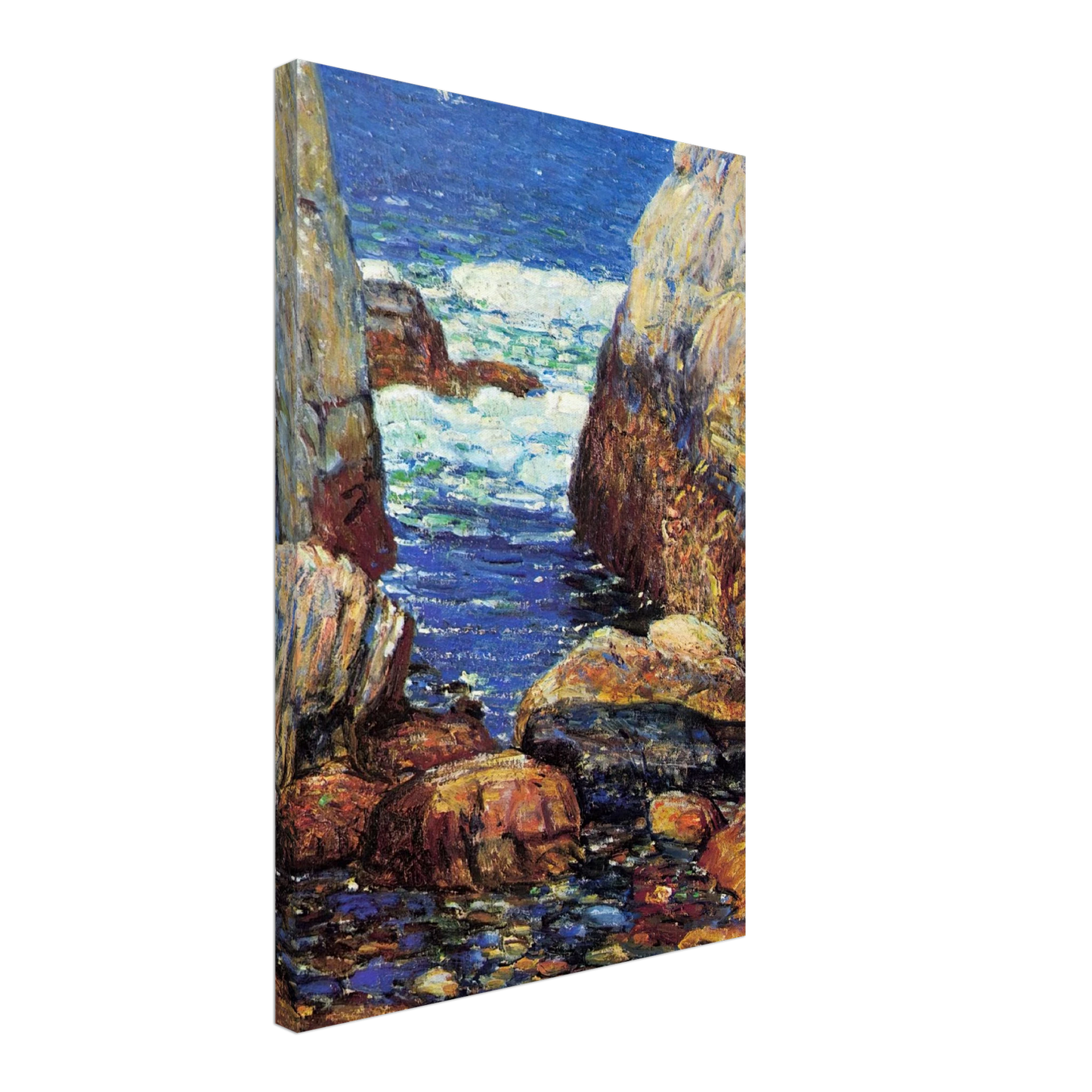 Childe Hassam - Sea and Rocks, Appledore, Isles of Shoals Canvas - 70x100 cm / 28x40 inches-canvas