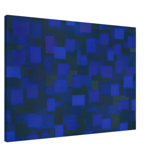 Ad Reinhardt - Number 88 Blue - 1950 Canvas - 20x30 cm / 8x12 inches-canvas