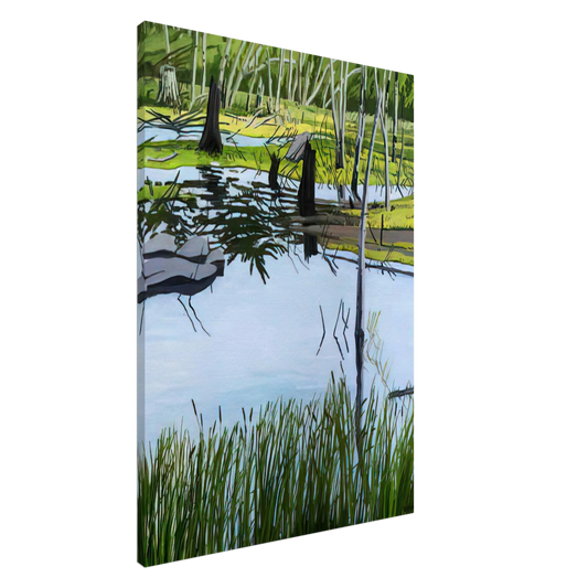 Neil Welliver - Joanna's Marsh - 2000 Canvas - 20x30 cm / 8x12 inches-canvas