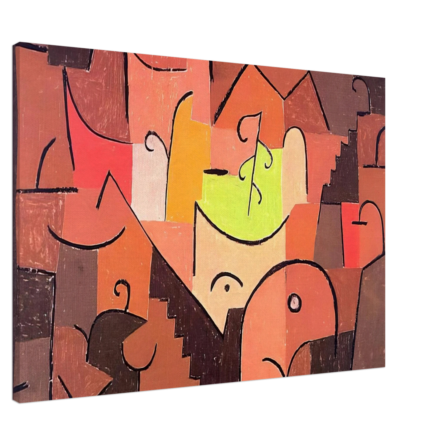 Paul Klee - STAGE LANDSCAPE 1922 Canvas - 20x30 cm / 8x12 inches-canvas