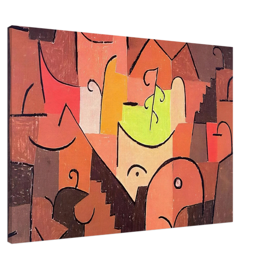Paul Klee - STAGE LANDSCAPE 1922 Canvas - 20x30 cm / 8x12 inches-canvas