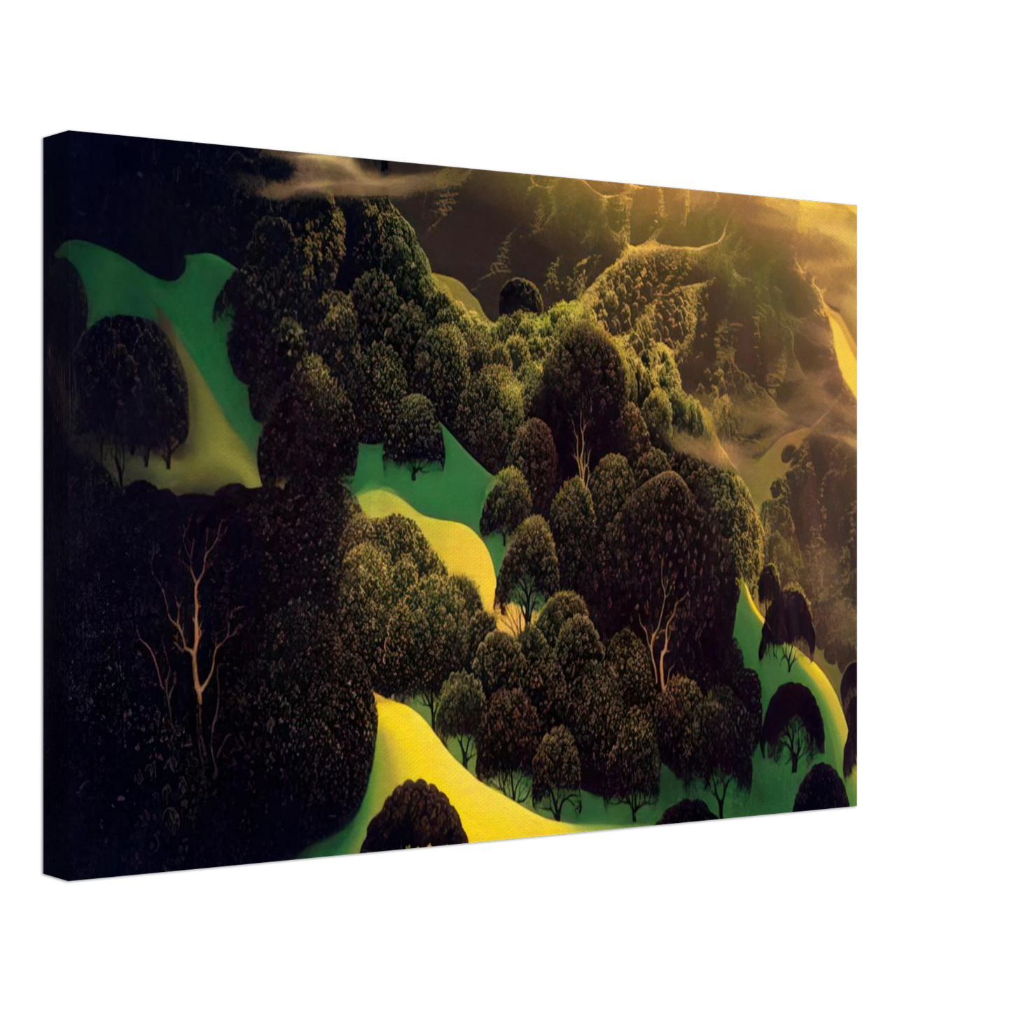 Eyvind Earle - Deep Wilderness Canvas - 40x60 cm / 16x24 inches-canvas