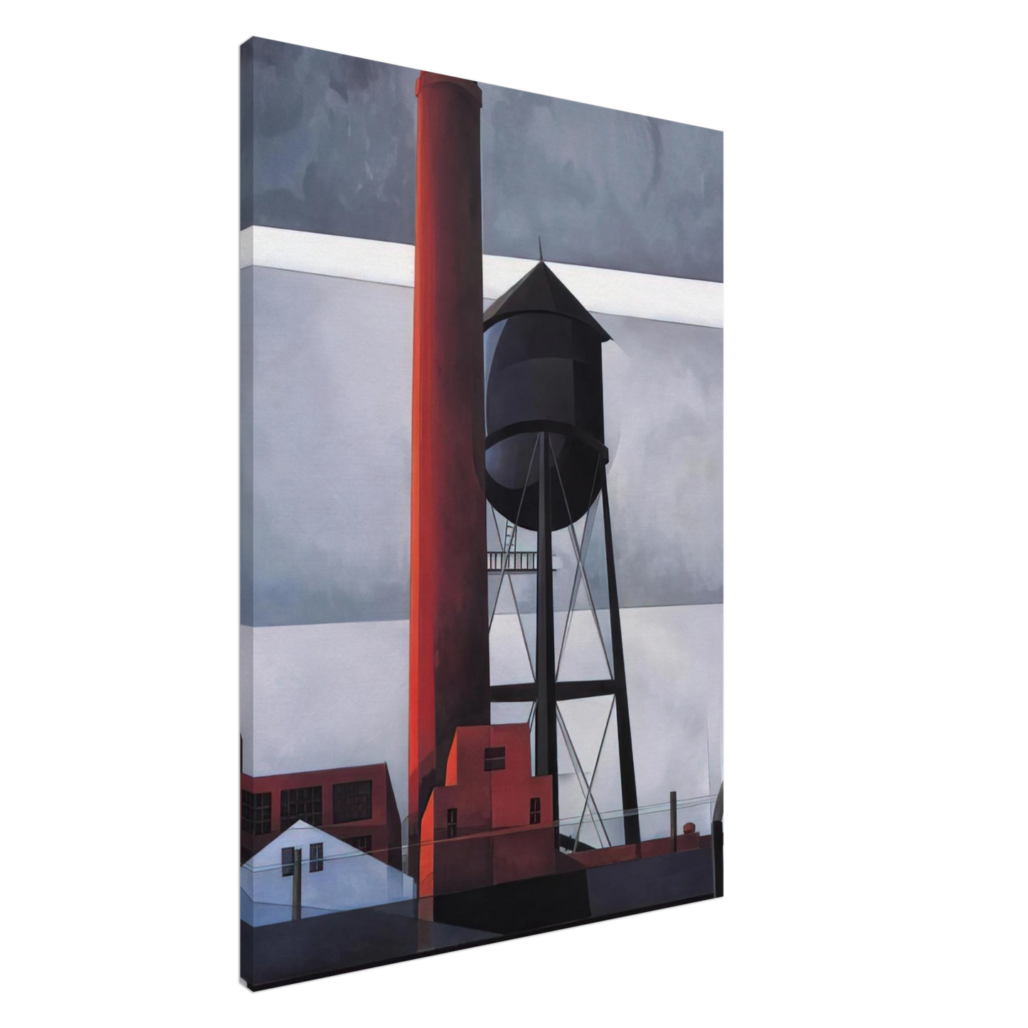 Charles Demuth - Chimney and Water Tower - 1931 Canvas - 20x30 cm / 8x12 inches-canvas