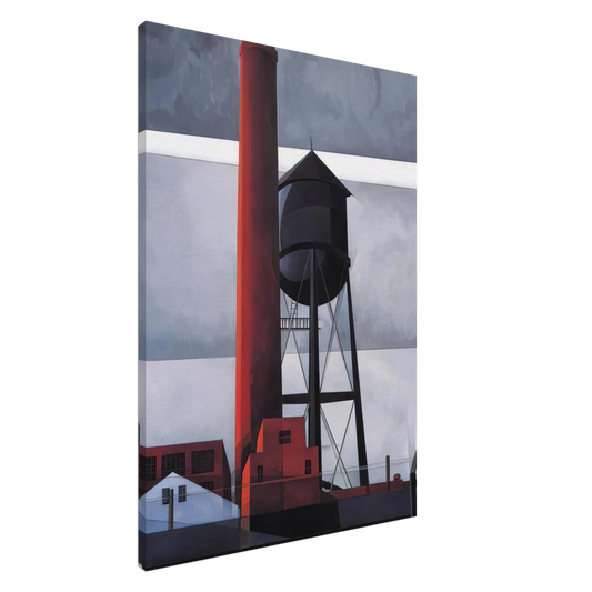 Charles Demuth - Chimney and Water Tower - 1931 Canvas - 20x30 cm / 8x12 inches-canvas