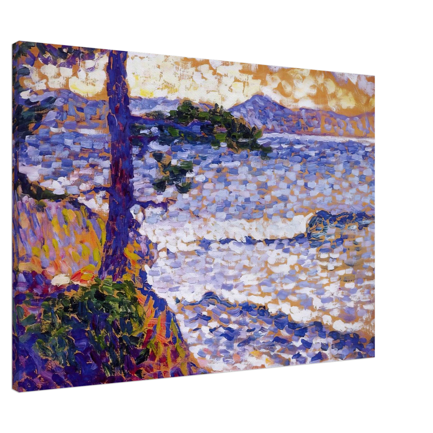 Henri-Edmond Cross - The Mediterranean Coast Canvas - 20x30 cm / 8x12 inches-canvas