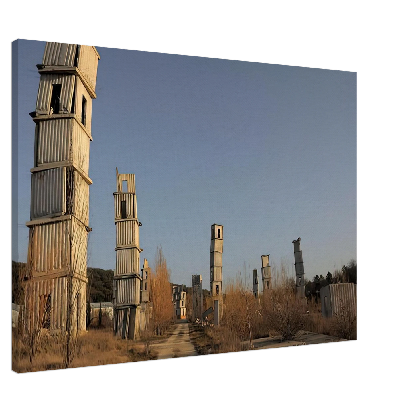 Anselm Kiefer - KIEFER S STUDIO COMPLEX AT BARJAC IN SOUTHERN FRANCE 2012 Canvas - 20x30 cm / 8x12 inches-canvas