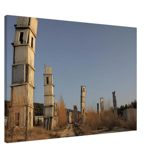 Anselm Kiefer - KIEFER S STUDIO COMPLEX AT BARJAC IN SOUTHERN FRANCE 2012 Canvas - 20x30 cm / 8x12 inches-canvas